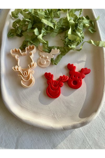 Volala Deer Küpe Kalıbı - Clay Cutter - Polimer Kil Kalıbı (3 PARÇA)
