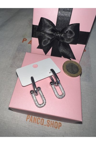 PANCO SHOP ACCESSORIES JEWELRY Altın Kaplama %100 Kararmaz Çelik tifany Küpe Taşlı Kadınlar için