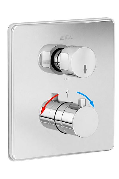 Eca Thermostatic Built-in Bathroom Faucet Surface Mounted 2 Way102167215-KDE