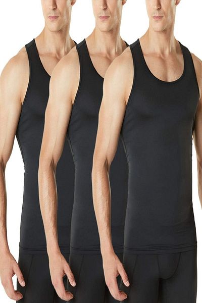 chulfa black male athlete 3 pack 100% cotton premium quality