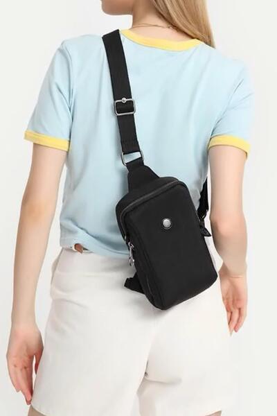 SMART BAGS SMARTBAGS NANO METALİK KUMAŞ KADIN BODYBAG 2022-3105 M METALİK SİYAH