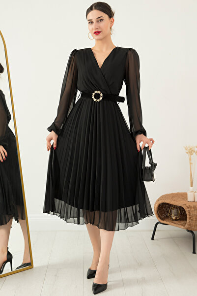 PULLIMM Φόρεμα σιφόν με πιέτες GRS3314