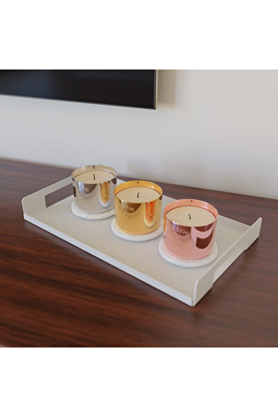 AJU Servis Tepsisi, Minimalist Siyah Metal Tepsi, Vale Tepsisi, Dekoratif Mut...