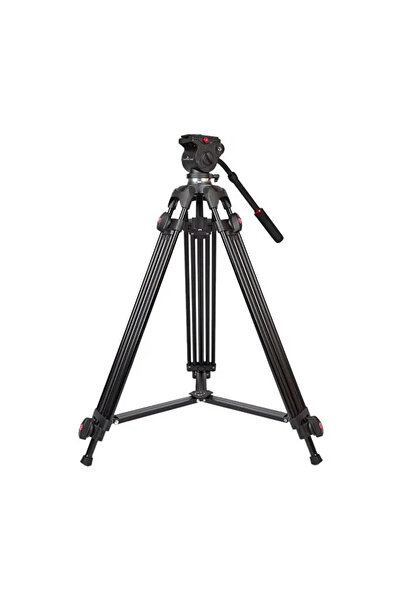 Tatsujin 0508B Pro Broadcast Profesyonel Video Tripod 190CM 9 kg Taşıma