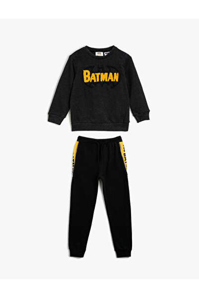 Koton Batman Licensed Hímzett Crew Neck pulóver