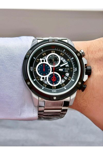 Ferrucci Men's Multifunctional Metal Band Wristwatch