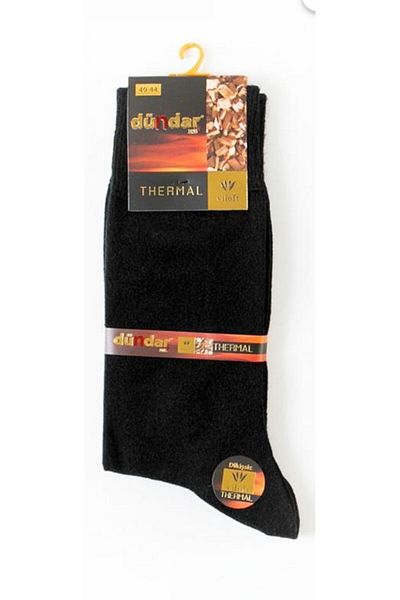 Dündar Çorap Мъжки термо чорап VİLOFT BLACK 6-7064 Черен