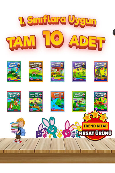 GÖNÜL YAYINCILIK Gönül Pofuduk 1.sınıflara Uygun Okumayı Sevdiren 10'lu Hikaye Seti