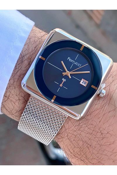 Ferrucci Men's Wicker Cord Wristwatch