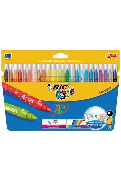 Bic 24 Colored Felt Tip Crayons - Kids Couleur841800