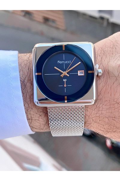 Ferrucci Men's Wicker Cord Wristwatch