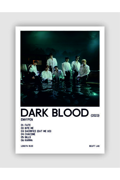 fırsatlar diyarı ENHYPEN Dark Blood K-pop Duvar Posteri - Duvar Dekoru - Kalı...
