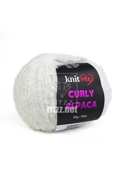 knitme Knit Me Curly Alpaca KC01 Άσπρο