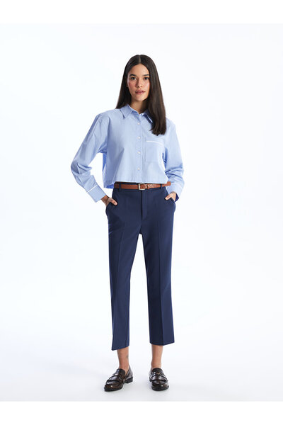 LC Waikiki Dámské kalhoty mrkvového střihu s páskem do pasu