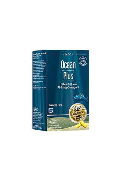 Ocean OrzaxOceanPlus - 1200mgLemon Flavored Fish Oil 30 Capsules Food Supplement