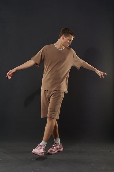 Ayans Pijama Αθλητική φόρμα Oversize από 100% βαμβακερή βάφλα