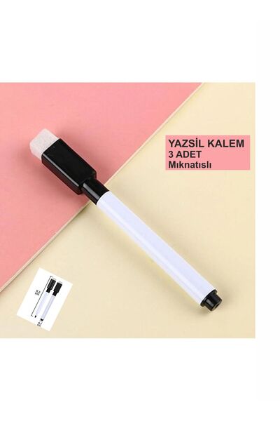 Genel Markalar Mıknatıslı Ve Silgili Akıllı Tahta Kalemi 3 Adet Yazsil uyumlu