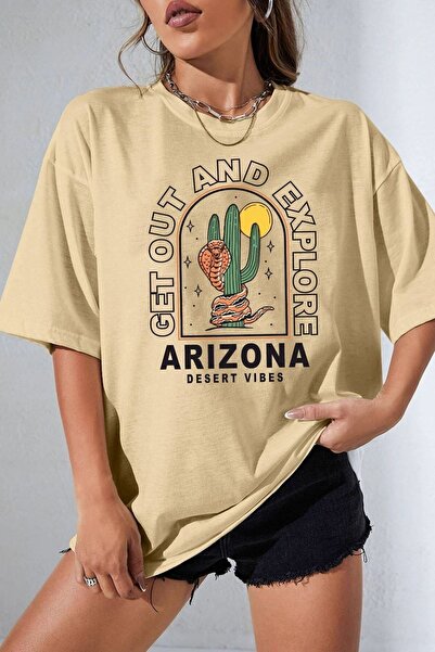 Adrift Unisex Arizona Štampano T-shirt