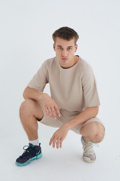 Ayans Pijama Αθλητική φόρμα Oversize από 100% βαμβακερή βάφλα