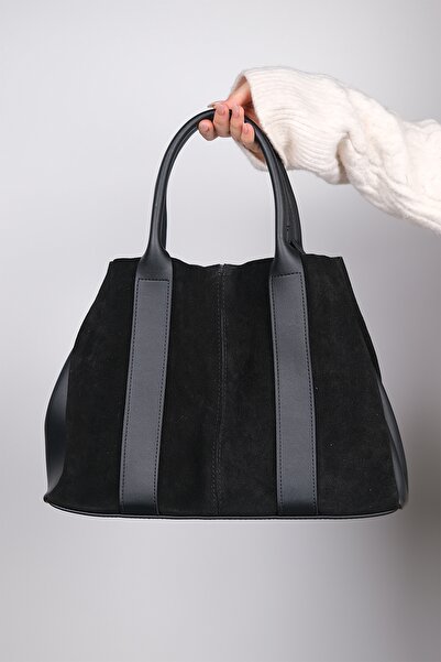 LuviShoes 175 fekete velúr női válltáska