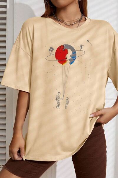 Adrift Unisex univerzalna tema Štampano T-shirt