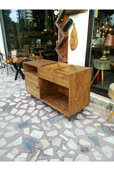 ratolye Masif Ahşap Plak ve Pikap Dolabı - Rpt15