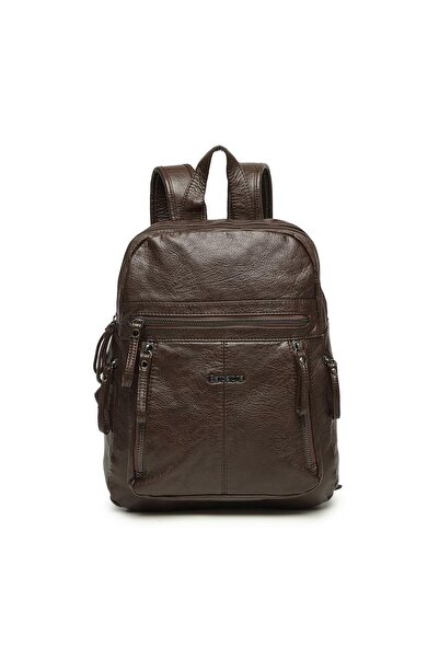 BARCELONA 21K BARCELONA WASHED LEATHER WOMEN'S BACKPACK 2022-1846 BROWN