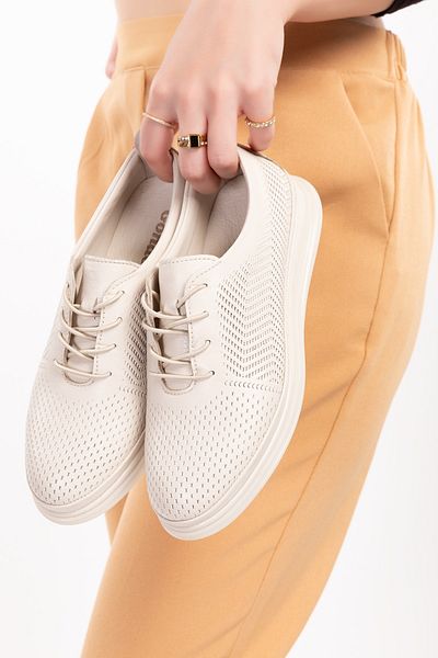Gondol Pantofi de vară confortabili de zi cu zi din piele naturală yt.113 - bej - 41