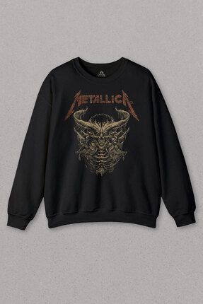 so cool Unisex Sweatshirt Metallica Sarg Canavar Skull Vintage Korku Siyah Bask l Sweat Fiyat Yorumlar Trendyol