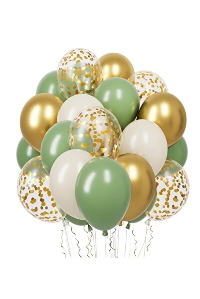 party mix Konfetili Balon Set Doğumgünü Parti Balonları 10 Adet Doğum Günü Balon