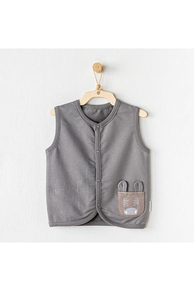 andywawa Zebra Patterned Baby Vest - Ac24186 Grey