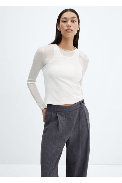 MANGO Woman T-shirt από βαμβάκι Karma