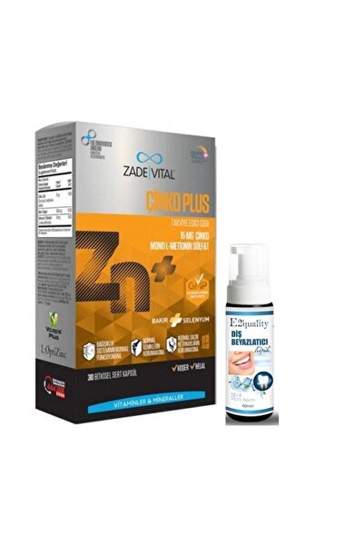 Zade Vital Zinc Plus Food Supplement 30 Capsules - Teeth Whitening Foam