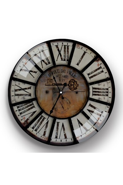 EMYA HOME ساعة زجاجية عتيقة - 40 سم