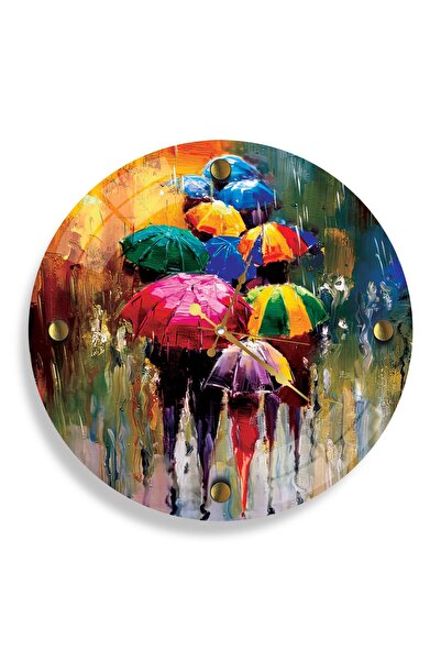 EMYA HOME Ceas din sticlă umbrelă colorată - 40 cm