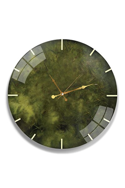 EMYA HOME Ρολόι από γυαλί γρασίδι - 40 εκ