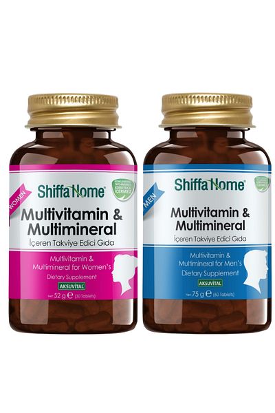 Shiffa Home MULTIVITAMIN & MULTIMINERAL - WOMEN & MEN SET / Vegetable Capsule