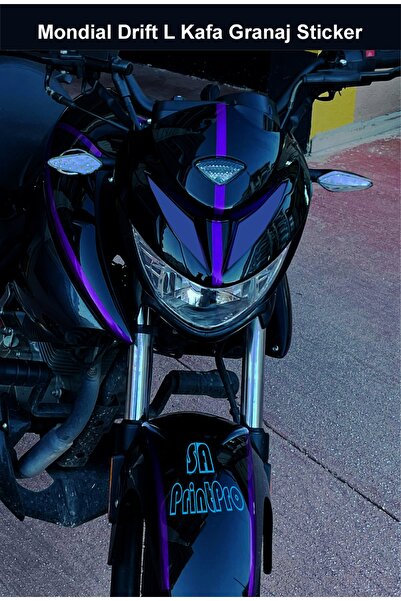 SA Printpro Mondial drift kafa granaj sticker yapıştırma etiket