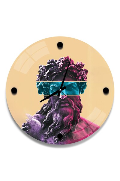 EMYA HOME Ceas din sticlă sculptată - 40 cm