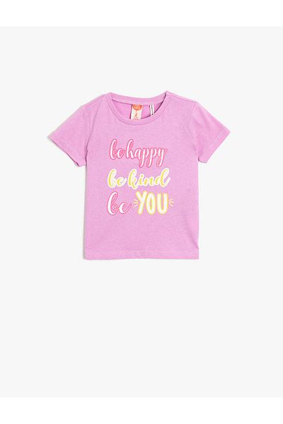 Koton Written T-Shirt Cotton Short Sleeve Crew Neck