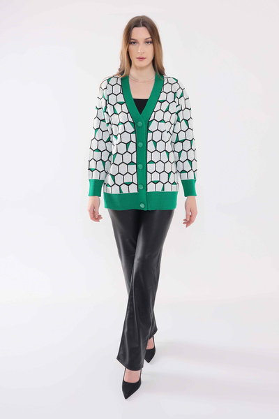 GND Honeycomb Pattern Knitwear Cardigan