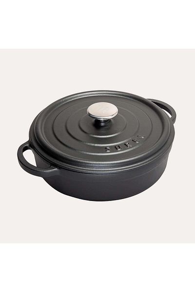 Sürel Demirdöküm 28 CM Short Pot Black