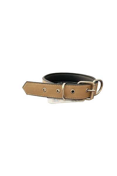 Glipet Brown Leather Supported and Soft Textured Collar 3x60 Cm