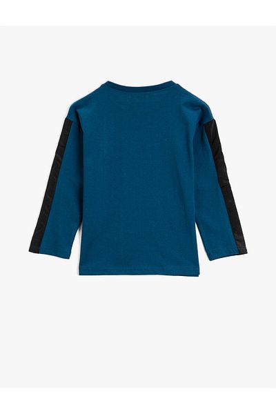 Koton Tricou cu mânecă lungă imprimat, mâneci, bumbac în dungi