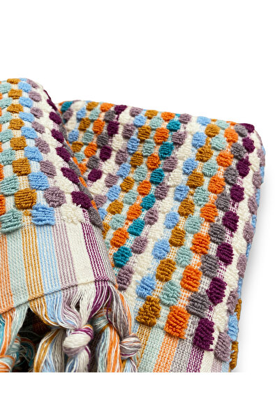 CottonTherapy 2'li Bubble 45x90 cm El Yüz Banyo Mutfak Havlusu %100 Pamuklu