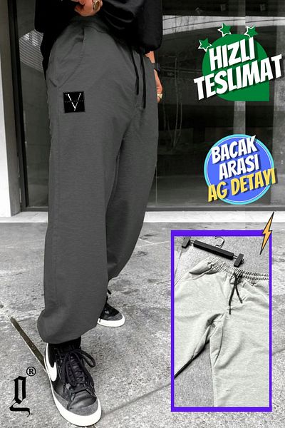 ROLLIE Men's Anthracite Gray Oversize Sweatpants