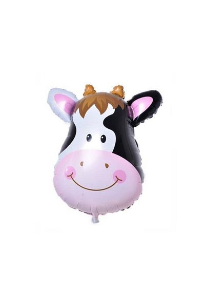 LOTUS PARTY Σετ πάρτι με μπαλόνι με θέμα 4 ετών Farm Animals Cow Foil Balloon Κόκκινο Πράσινο Κίτρινο Μπλε Μπαλόνι καφέ