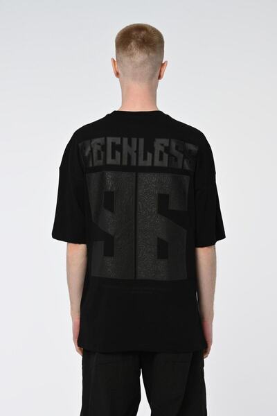 Adrift Ženski unisex print detaljan Oversize kroj T-shirt k1