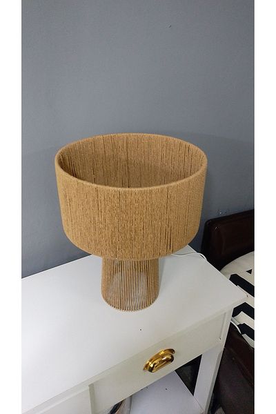 poplinhome Macrame Women's Hat - Paper Rope Lampshade Table Lamp