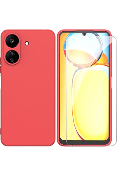 m.tk moveteck Xiaomi Redmi 13c Kılıf Kamera Korumalı Yumuşak Silikon + 9H Ekr...